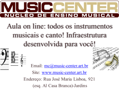 Aula on line de todos os instrumentos e canto