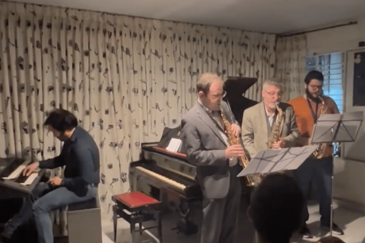 Nossos queridos alunos de sax Paulo Pinese e Lars Morosini